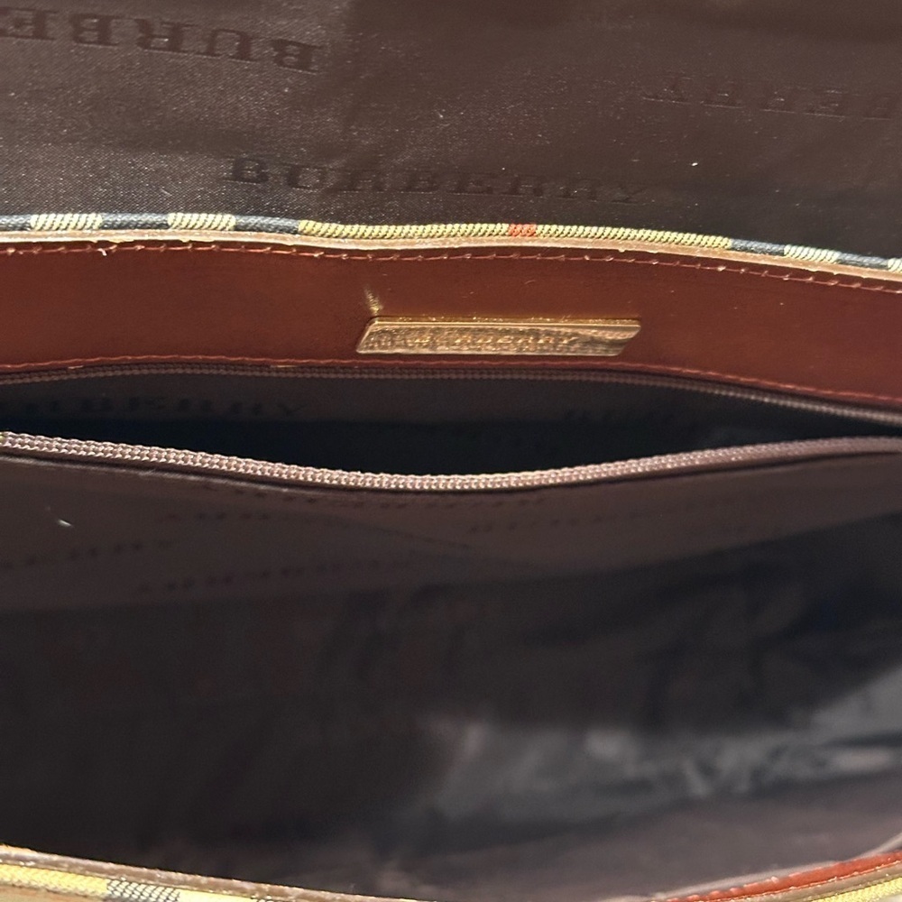 Burberry Nova Check Canvas & Leather Messenger Shoulder Bag - Picture 11 of 13
